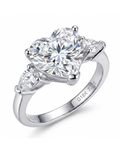 Anillo Trilogía Corazón · Moissanita