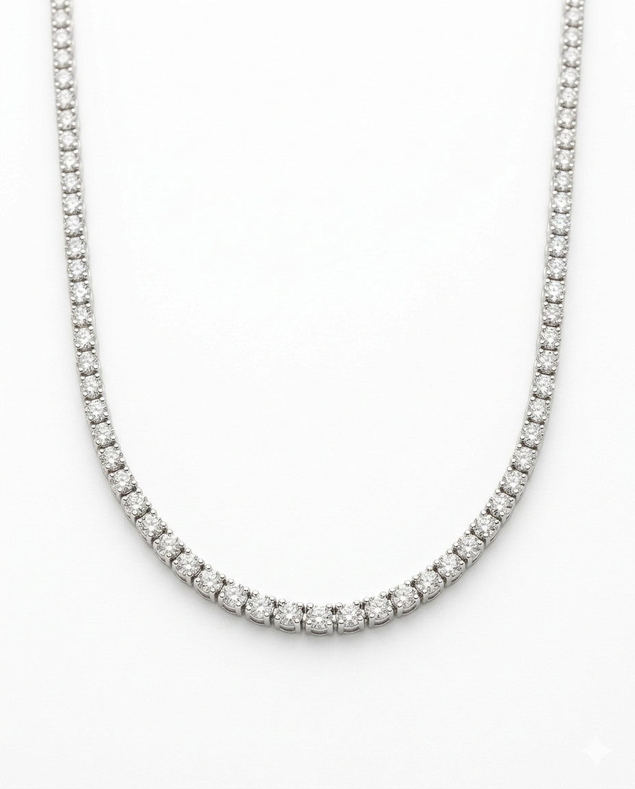 Collar Tenis · Moissanita 4 Garras