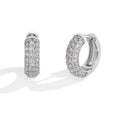Pendientes Huggie Pavé · Moissanita