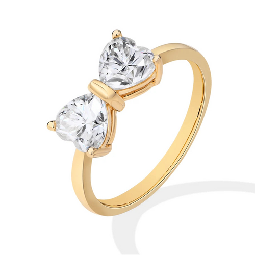 Anillo Lazo · Moissanita Talla Corazón