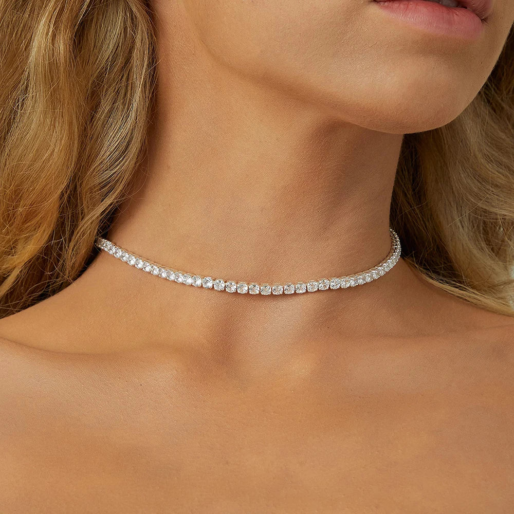 Collar Tenis · Moissanita 4 Garras
